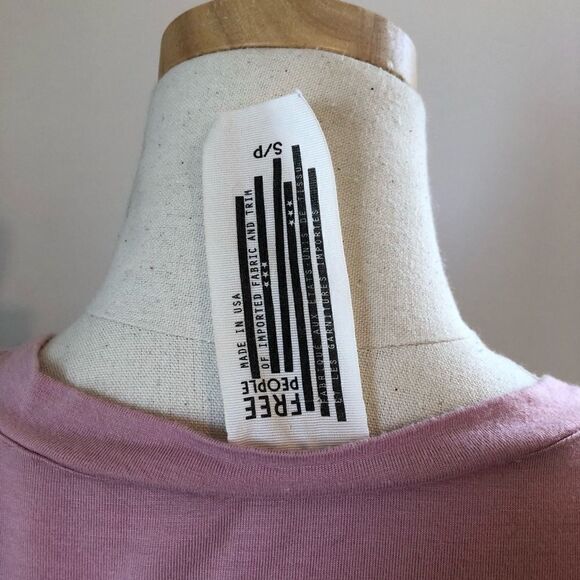 Free People V Neckline Bodysuit Pink Small - Picture 7 of 9